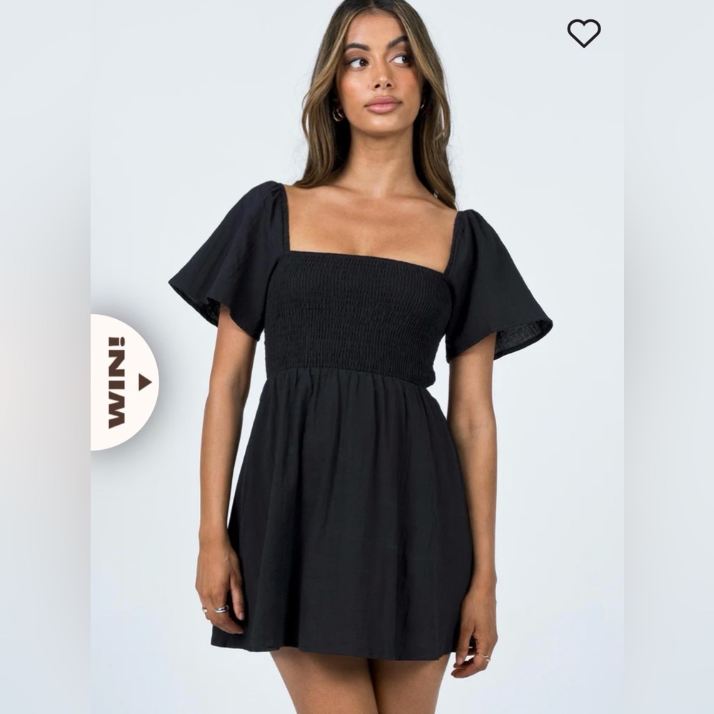 Princess Polly Summer Nights Mini Dress Black Size 4